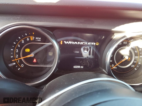 2022 Jeep Wrangler Unlimited Sport S with VIN 1C4HJXDG5NW155017, listed as a Copart auction lot 88606435 with 62,258 mi miles and Clean Title. Bid and sale history available at carsss.com. Image 9.