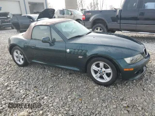 2001 BMW Z3 2.5i with VIN WBACN33421LK49587, listed as a Copart auction lot 77477174 with 122,981 mi miles and Salvage Title. Bid and sale history available at carsss.com. Image 4.