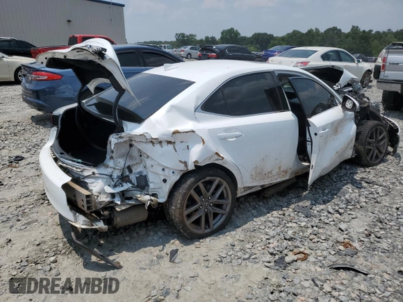 2017 Lexus IS 200t with VIN JTHBA1D25H5052504, listed as a Copart auction lot 59294565 with Not provided miles and Salvage title. Bid and sale history available at DreamBid. Image 3.