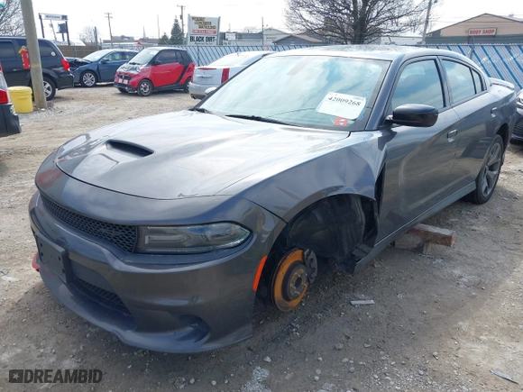 2019 Dodge Charger GT with VIN 2C3CDXHG8KH677988, listed as a IAAI auction lot 42009268 with 123,501 mi miles. Bid and sale history available at carsss.com. Image 18.