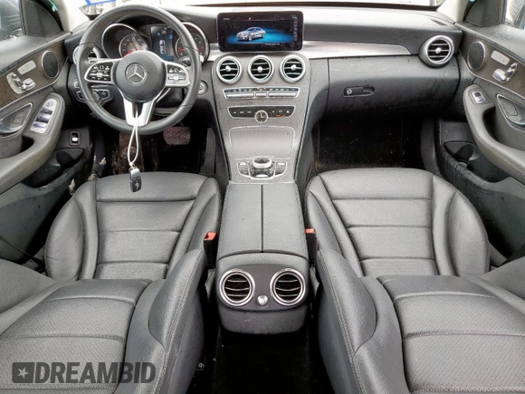2019 Mercedes-Benz C 300 with VIN WDDWF8DB2KR516481, listed as a Copart auction lot 60709945 with 22,635 mi miles and Salvage title. Bid and sale history available at DreamBid. Image 8.