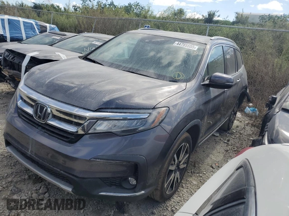 2021 Honda Pilot Touring 8-Passenger with VIN 5FNYF5H93MB014192, listed as a Copart auction lot 44785555 with 32,289 mi miles and Salvage Title. Bid and sale history available at DreamBid. Image 1.