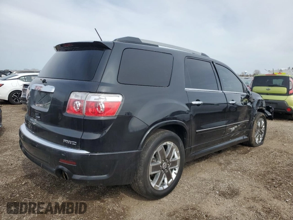 2011 GMC Acadia Denali with VIN 1GKKVTED1BJ360824, listed as a Copart auction lot 49878505 with 109,252 mi miles and Salvage Title. Bid and sale history available at carsss.com. Image 3.