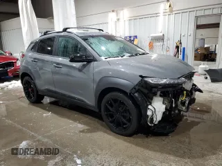 2021 Hyundai Kona Night Edition with VIN KM8K6CA57MU734681, listed as a Copart auction lot 45294135 with 92,794 mi miles and Salvage Title. Bid and sale history available at DreamBid. Image 4.