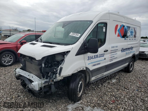 2023 Ford Transit Cargo with VIN 1FTBR1C86PKA11637, listed as a Copart auction lot 72097344 with 26,293 mi miles and Salvage Title. Bid and sale history available at DreamBid. Image 1.
