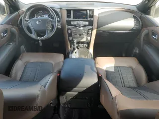 2020 Nissan Armada Platinum with VIN JN8AY2NF5L9360651, listed as a Copart auction lot 80011224 with 28,093 mi miles and Salvage Title. Bid and sale history available at carsss.com. Image 8.