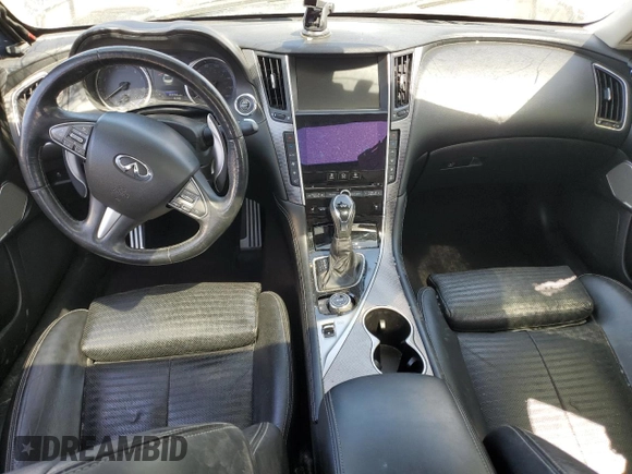 2017 Infiniti Q50 Red Sport 400 with VIN JN1FV7AP7HM850585, listed as a Copart auction lot 57649675 with 83,936 mi miles and Salvage title. Bid and sale history available at DreamBid. Image 8.