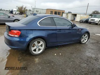 2012 BMW 1 Series 128i with VIN WBAUP7C58CVP23824, listed as a Copart auction lot 85581654 with 81,587 mi miles and Salvage title. Bid and sale history available at DreamBid. Image 3.