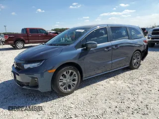 2025 Honda Odyssey Touring с VIN 5FNRL6H87SB011464, выставлен на аукционе Copart как лот 76591844 с пробегом 627 миль миль и Списание • Salvage title. История ставок и продаж доступна на DreamBid. Изображение 1.