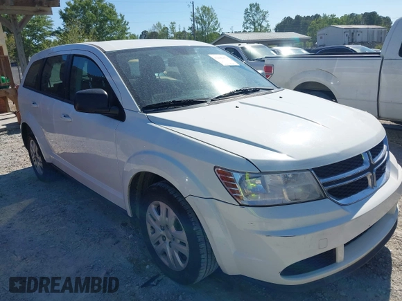 2015 Dodge Journey American Value Pkg with VIN 3C4PDCAB5FT537950, listed as a IAAI auction lot 42042471 with 198,881 mi miles. Bid and sale history available at carsss.com. Image 1.