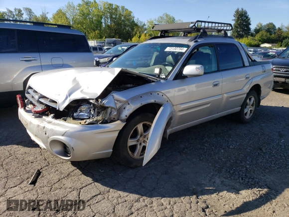 2003 Subaru Baja с VIN 4S4BT61C237103732, выставлен на аукционе Copart как лот 73130794 с пробегом 318 193 миль миль и Списание • Salvage title. История ставок и продаж доступна на DreamBid. Изображение 1.