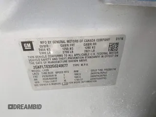 2016 GMC Terrain SLE with VIN 2GKFLTE32G6240677, listed as a IAAI auction lot 41646180 with 103,673 mi miles. Bid and sale history available at carsss.com. Image 9.
