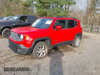 2017 Jeep Renegade Latitude with VIN ZACCJBBB7HPG27689, listed as a IAAI auction lot 42010657 with 143,202 mi miles. Bid and sale history available at carsss.com. Image 2.
