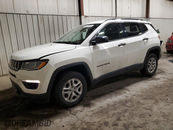 2019 Jeep Compass Sport with VIN 3C4NJDAB2KT598513, listed as a Copart auction lot 83871674 with 65,193 mi miles and Salvage title. Bid and sale history available at DreamBid. Image 1.
