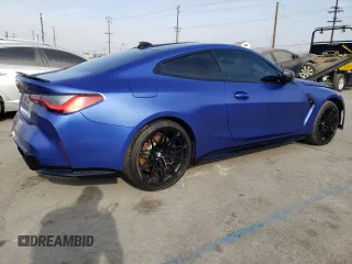 2021 BMW M4 Competition with VIN WBS33AZ06MCG74702, listed as a Copart auction lot 82348274 with 43,578 mi miles and Salvage Title. Bid and sale history available at carsss.com. Image 3.
