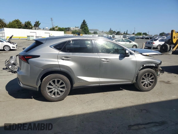 2019 Lexus NX 300h with VIN JTJBJRBZ8K2105802, listed as a Copart auction lot 55823315 with 72,726 mi miles and Salvage title. Bid and sale history available at DreamBid. Image 3.