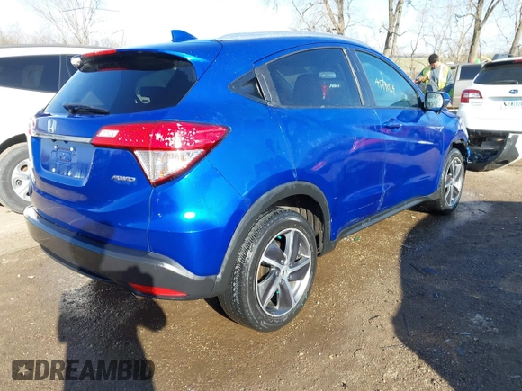 2021 Honda HR-V EX with VIN 3CZRU6H57MM752225, listed as a IAAI auction lot 41791264 with 62,972 mi miles. Bid and sale history available at carsss.com. Image 4.