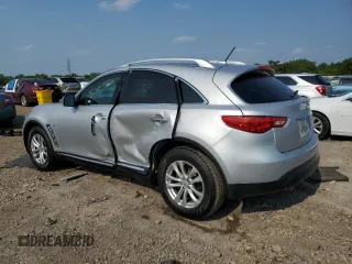 2014 Infiniti QX70 with VIN JN8CS1MW8EM411680, listed as a Copart auction lot 60350065 with 124,245 mi miles and Salvage title. Bid and sale history available at DreamBid. Image 2.