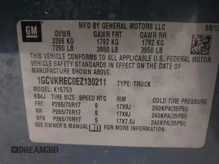 2014 Chevrolet Silverado 1500 LT with VIN 1GCVKREC0EZ130211, listed as a IAAI auction lot 41601900 with 209,604 mi miles and . Bid and sale history available at DreamBid. Image 9.