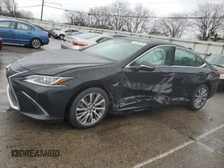 2021 Lexus ES with VIN 58AD11D1XMU001781, listed as a Copart auction lot 87056784 with 55,296 mi miles and Salvage Title. Bid and sale history available at carsss.com. Image 1.