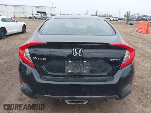 2020 Honda Civic Sedan Sport with VIN 19XFC2F89LE023377, listed as a IAAI auction lot 41808289 with 68,860 mi miles. Bid and sale history available at carsss.com. Image 16.
