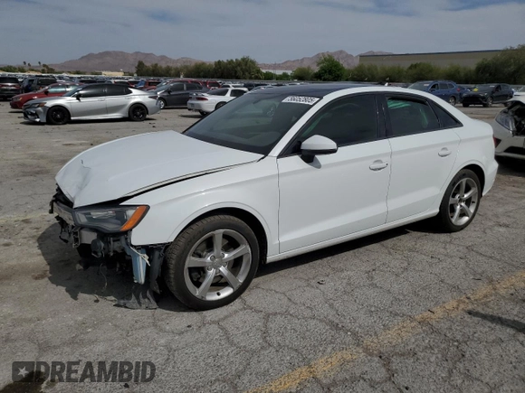 2016 Audi A3 Premium z VIN WAUB8GFF5G1116611, wystawiony jako Copart lot #56052805 z przebiegiem 70 458 mil mil oraz Szkoda całkowita • Salvage title. Historia ofert i sprzedaży dostępna na DreamBid. Obrazek 1.