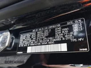 2017 Volvo XC90 Momentum с VIN YV4A22PK7H1111553, выставлен на аукционе IAAI как лот 41822397 с пробегом 123 888 миль миль и . История ставок и продаж доступна на DreamBid. Изображение 9.