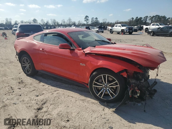 2015 Ford Mustang GT with VIN 1FA6P8CF4F5332710, listed as a Copart auction lot 48941175 with 14,321 mi miles and Salvage Title. Bid and sale history available at DreamBid. Image 4.