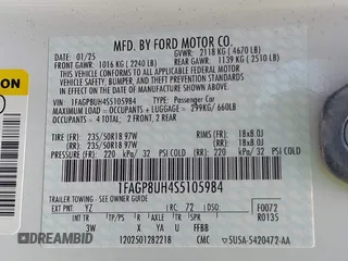 2025 Ford Mustang EcoBoost with VIN 1FAGP8UH4S5105984, listed as a IAAI auction lot 42144715 with 3,573 mi miles. Bid and sale history available at carsss.com. Image 9.
