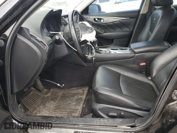 2014 Infiniti Q50 Premium with VIN JN1BV7ARXEM687233, listed as a Copart auction lot 58828595 with 122,813 mi miles and Salvage title. Bid and sale history available at DreamBid. Image 7.