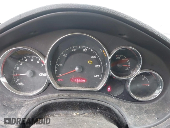 2008 Pontiac G6 GT with VIN 1G2ZH57N384132225, listed as a IAAI auction lot 42108854 with 218,666 mi miles and . Bid and sale history available at DreamBid. Image 7.