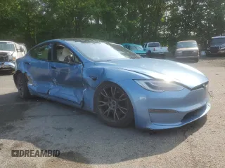 2021 Tesla Model S Long Range with VIN 5YJSA1E58MF440345, listed as a Copart auction lot 60188245 with Not provided miles and Salvage title. Bid and sale history available at DreamBid. Image 4.