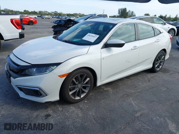 2021 Honda Civic Sedan EX with VIN 2HGFC1F37MH700657, listed as a IAAI auction lot 41633417 with 87,379 mi miles. Bid and sale history available at carsss.com. Image 17.