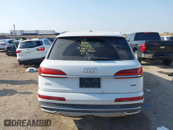 2020 Audi Q7 Premium with VIN WA1AXAF73LD007509, listed as a IAAI auction lot 42048929 with 73,948 mi miles and . Bid and sale history available at DreamBid. Image 15.