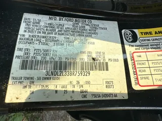 2011 Lincoln MKZ Hybrid with VIN 3LNDL2L33BR759329, listed as a Copart auction lot 45376155 with 131,927 mi miles and Clean Title. Bid and sale history available at carsss.com. Image 10.