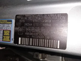 2015 Kia Optima with VIN KNAGM4AD8F5087991, listed as a IAAI auction lot 42286830 with 157,047 mi miles and . Bid and sale history available at DreamBid. Image 9.