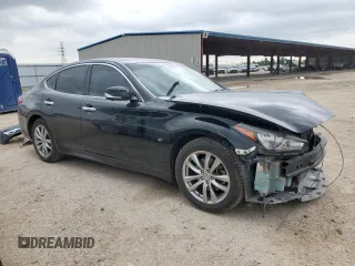 2015 Infiniti Q70 with VIN JN1BY1APXFM540740, listed as a Copart auction lot 55479495 with 140,344 mi miles and Salvage title. Bid and sale history available at DreamBid. Image 4.