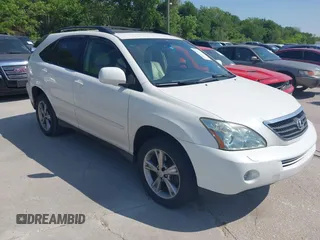 2006 Lexus RX 400h with VIN JTJHW31U560034896, listed as a IAAI auction lot 42053635 with 189,409 mi miles and . Bid and sale history available at DreamBid. Image 1.