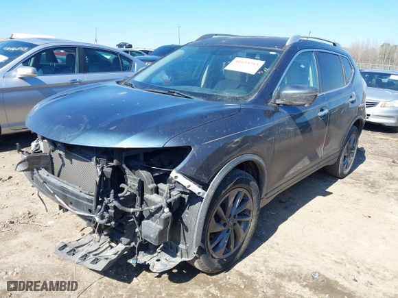 2016 Nissan Rogue SV with VIN KNMAT2MT8GP718652, listed as a IAAI auction lot 41633293 with 134,075 mi miles. Bid and sale history available at carsss.com. Image 18.
