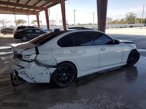 2020 BMW 3 Series M340i with VIN WBA5U7C00LFH38459, listed as a Copart auction lot 42206275 with 56,429 mi miles and Non Repairable. Bid and sale history available at carsss.com. Image 3.