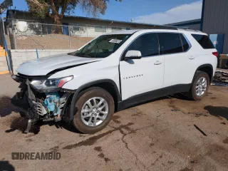 2018 Chevrolet Traverse LT Cloth with VIN 1GNERGKW6JJ265014, listed as a Copart auction lot 60695275 with 64,452 mi miles and Salvage title. Bid and sale history available at DreamBid. Image 1.