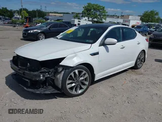 2015 Kia Optima SX Turbo with VIN 5XXGR4A60FG383315, listed as a IAAI auction lot 42299144 with 95,615 mi miles and . Bid and sale history available at DreamBid. Image 2.
