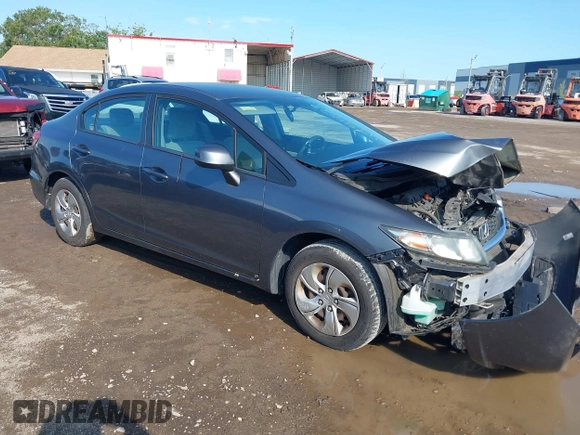 2013 Honda Civic LX z VIN 19XFB2F54DE041313, wystawiony jako IAAI lot #42414409 z przebiegiem 124 401 mil mil oraz . Historia ofert i sprzedaży dostępna na DreamBid. Obrazek 1.
