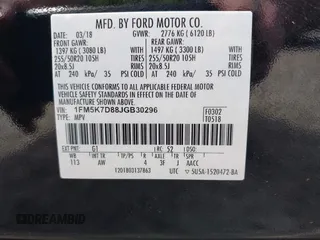 2018 Ford Explorer XLT z VIN 1FM5K7D88JGB30296, wystawiony jako IAAI lot #42323454 z przebiegiem 94 848 mil mil oraz . Historia ofert i sprzedaży dostępna na DreamBid. Obrazek 9.