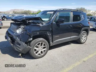 2017 Jeep Renegade Latitude with VIN ZACCJBBB8HPG57686, listed as a Copart auction lot 53922045 with 63,907 mi miles and Salvage title. Bid and sale history available at DreamBid. Image 1.