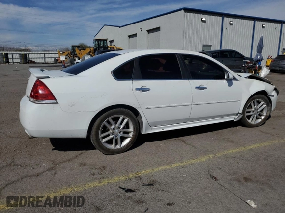 2013 Chevrolet Impala LTZ with VIN 2G1WC5E38D1233368, listed as a Copart auction lot 48573165 with Not Provided miles and Salvage Title. Bid and sale history available at DreamBid. Image 3.