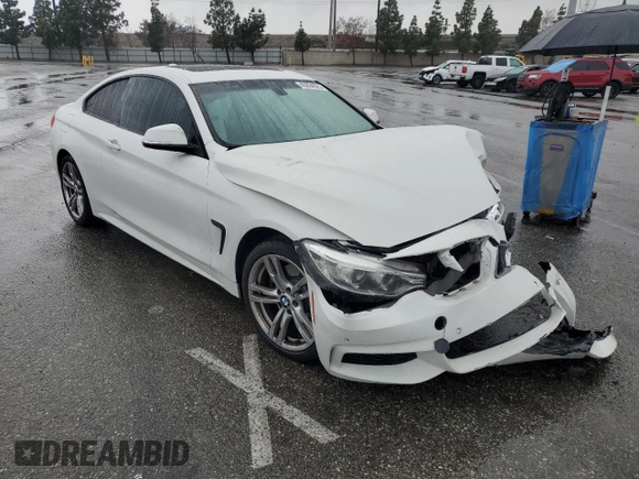 2014 BMW 4 Series 428i with VIN WBA3N7C58EK220087, listed as a Copart auction lot 45094625 with Not Provided miles and Salvage Title. Bid and sale history available at DreamBid. Image 4.