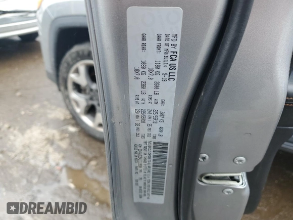 2020 Jeep Compass Limited with VIN 3C4NJDCB4LT119930, listed as a Copart auction lot 52212935 with 120,642 mi miles and Salvage Title. Bid and sale history available at DreamBid. Image 13.