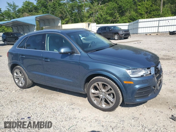 2017 Audi Q3 Premium Plus with VIN WA1JCCFS6HR010183, listed as a Copart auction lot 53792095 with 72,859 mi miles and Salvage title. Bid and sale history available at DreamBid. Image 4.