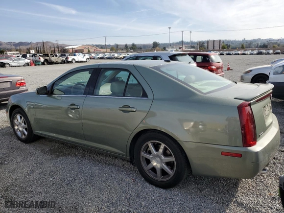 2005 Cadillac STS with VIN 1G6DC67A350122632, listed as a Copart auction lot 43354325 with 80,693 mi miles and Salvage Title. Bid and sale history available at carsss.com. Image 2.